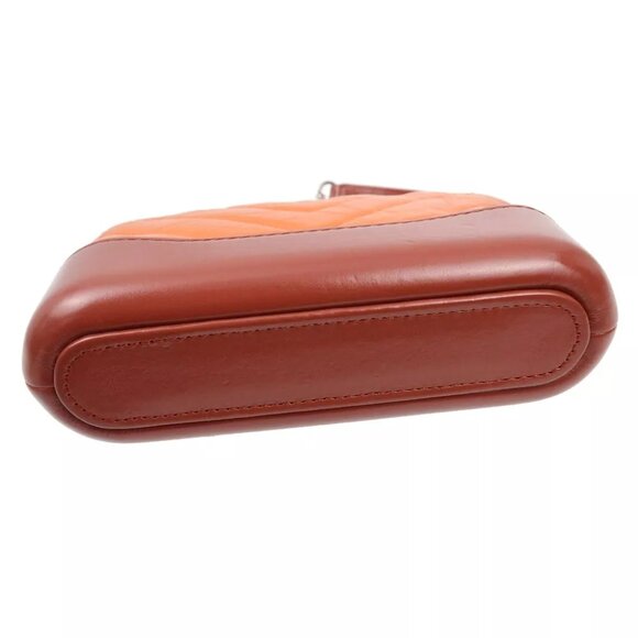 Chanel Orange Calfskin Gabrielle V Stitch WOC Wallet On Chain 182819 - Picture 8 of 9